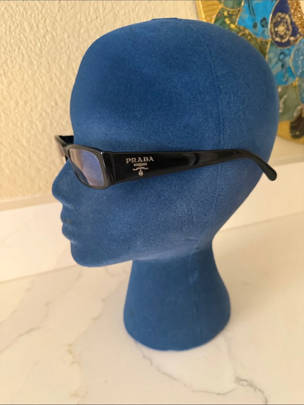 Prada Black Rectangular Glasses VPR 22M